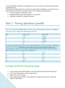 page 13 of be the medicine- a guide to growing organic spirulina at home