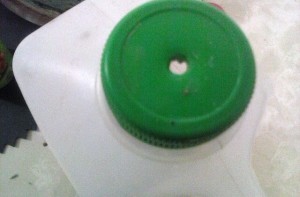 cap with a hole to boost spirulina growth