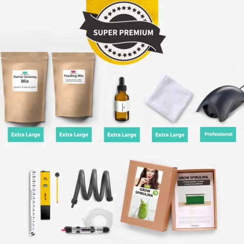 Super premium home grown spirulina kit