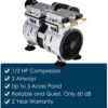3 Acre Pond Aeration System with Compressor, Tubing & 2 Diffusers